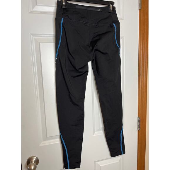 FitsT4 Sports NEW Black Riding Horse Equestrian Leggings Blue Details Small - Picture 3 of 9